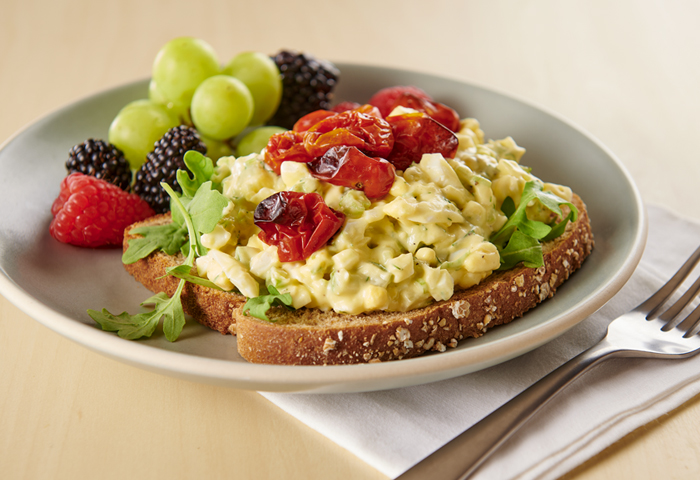 Avocado Egg Salad Open Faced Toast