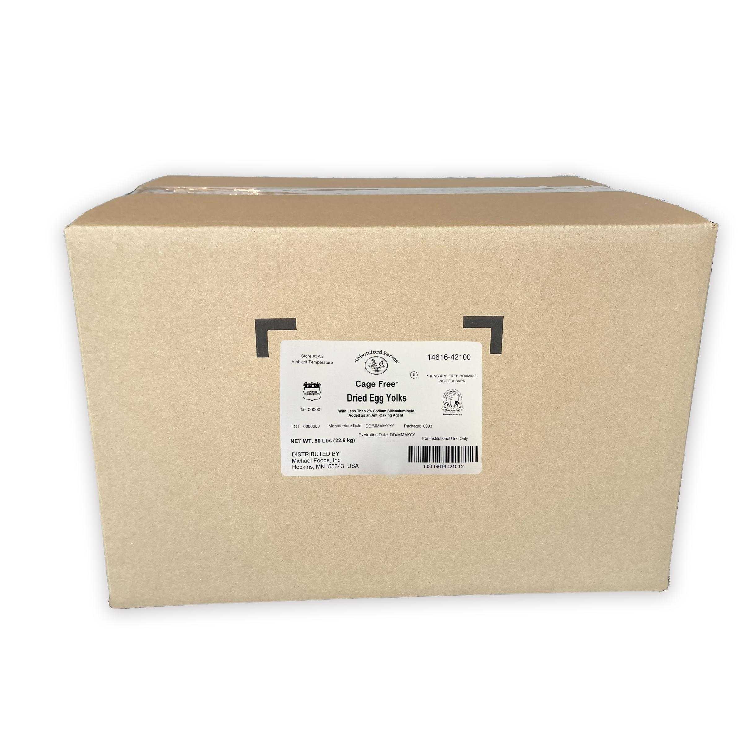 Abbotsford Farms® American Humane Certified Cage Free Dried Free Flow Yolk, 1/50 Lb Box