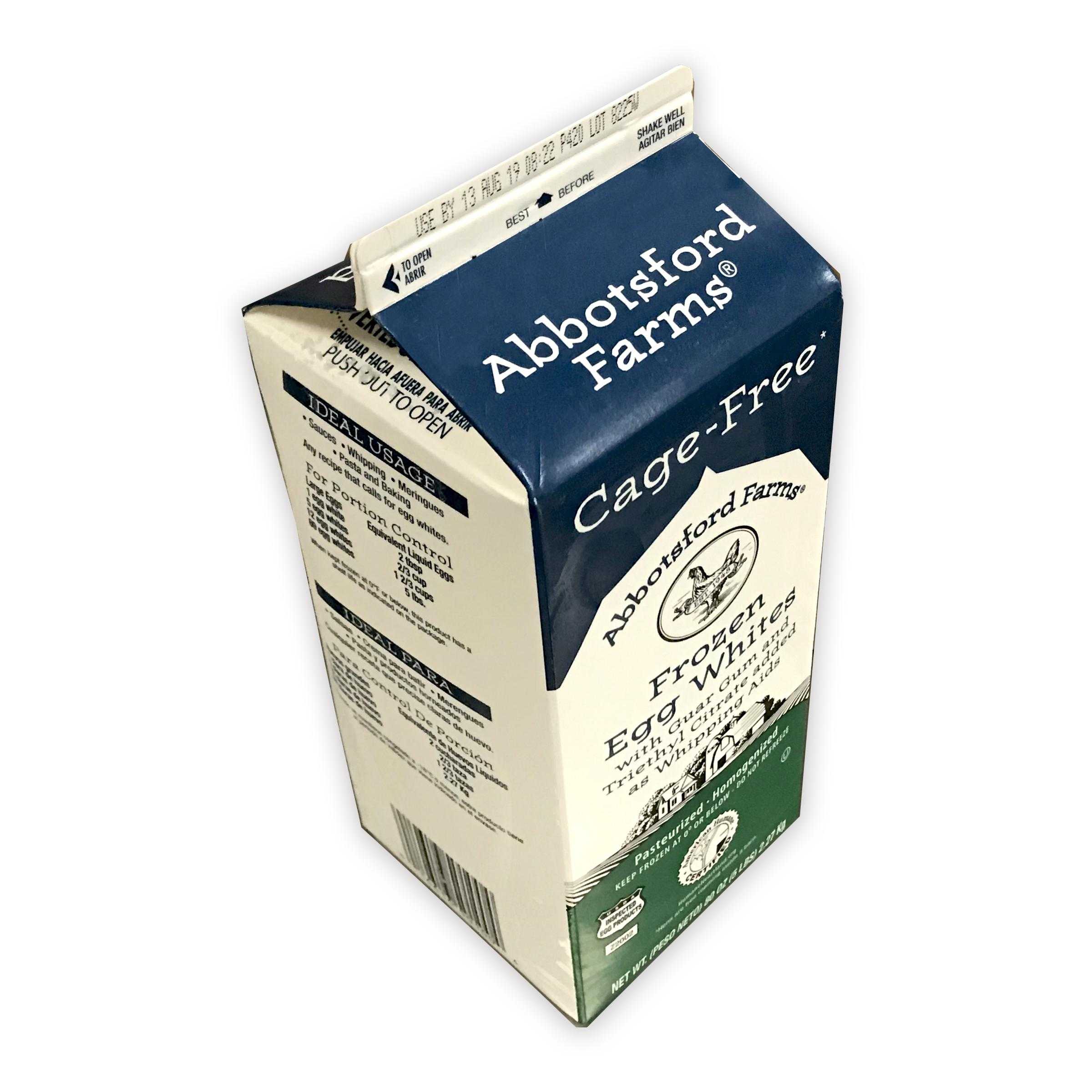 Abbotsford Farms® American Humane Certified Cage Free Frozen Liquid Whites with Triethyl Citrate and Guar Gum, 6/5 Lb Cartons