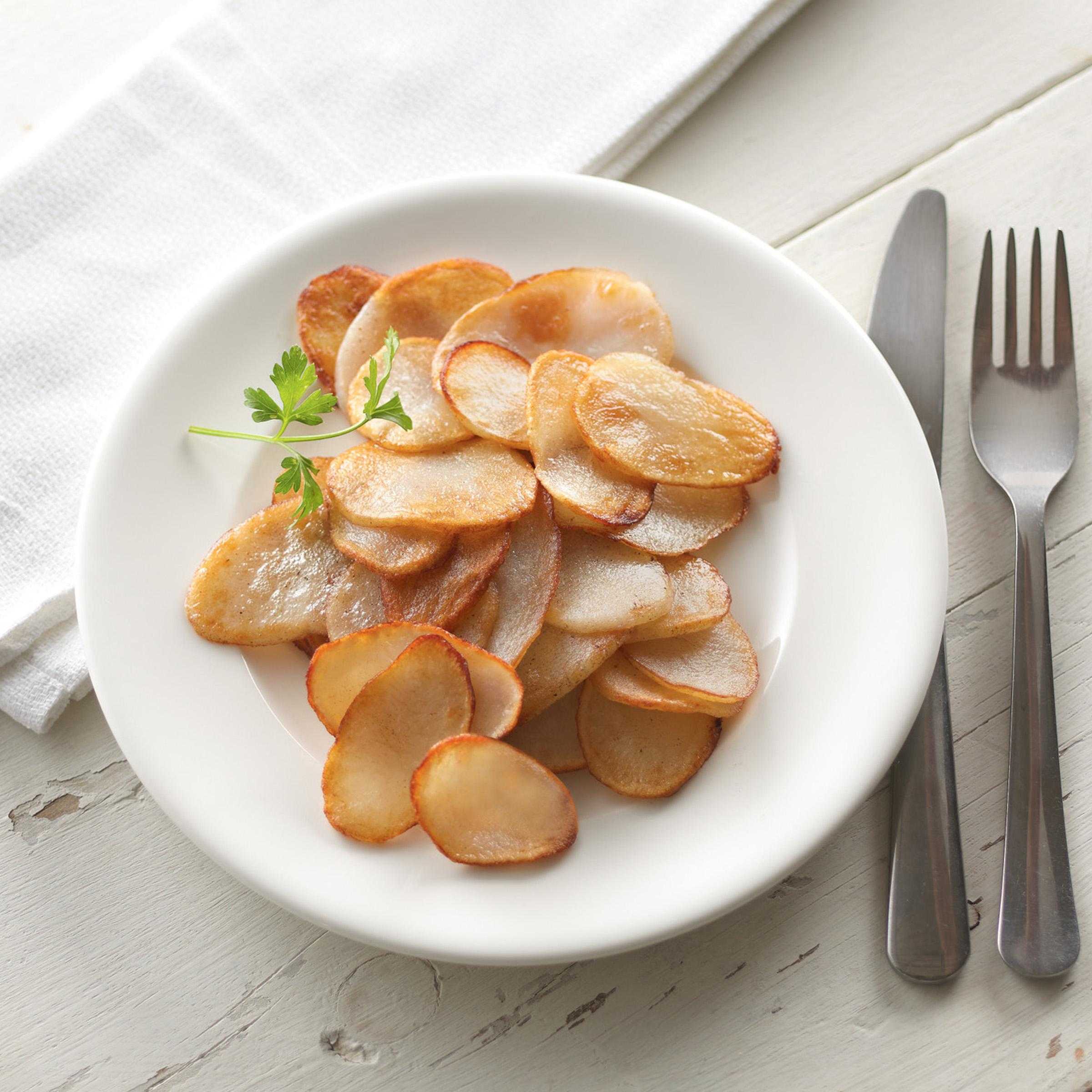 Simply Potatoes® Refrigerated American Home Fries Sliced Potatoes made with peeled Russet potatoes sliced 1/8