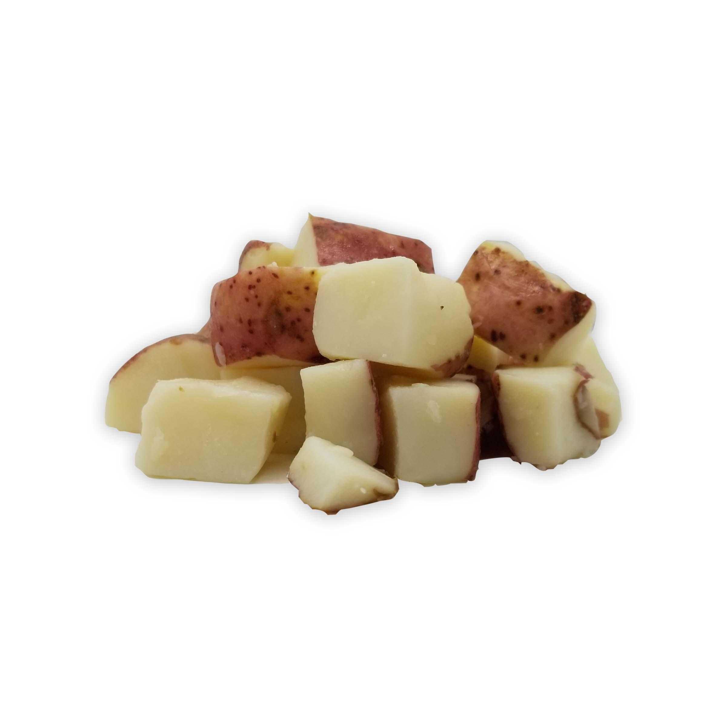 Simply Potatoes® Refrigerated 1″ Red Skin Diced Potatoes made with skin-on Red potatoes diced 1″ x 7/8″ x 3/4″, 2/10 Lb Bags