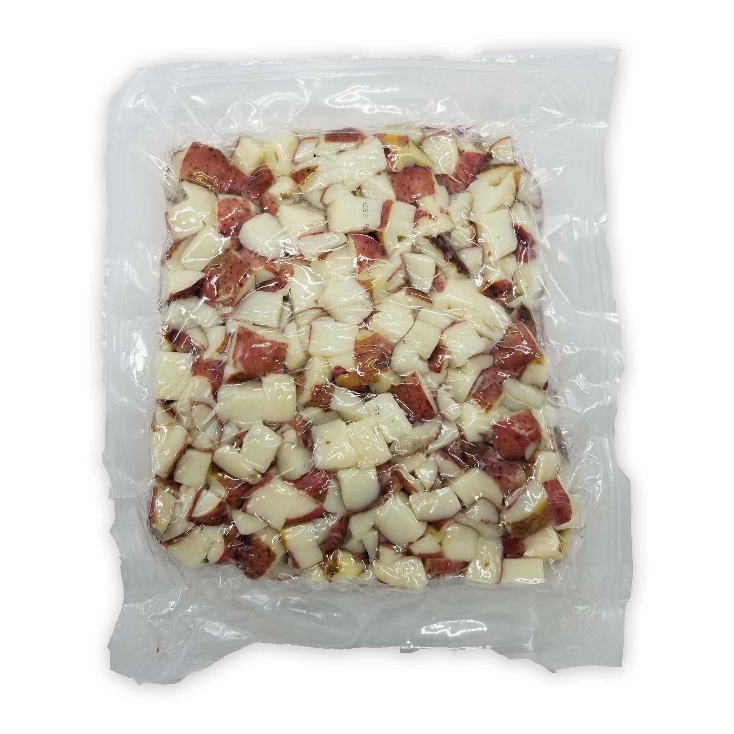 Simply Potatoes® Refrigerated 1″ Red Skin Diced Potatoes made with skin-on Red potatoes diced 1″ x 7/8″ x 3/4″, 2/10 Lb Bags