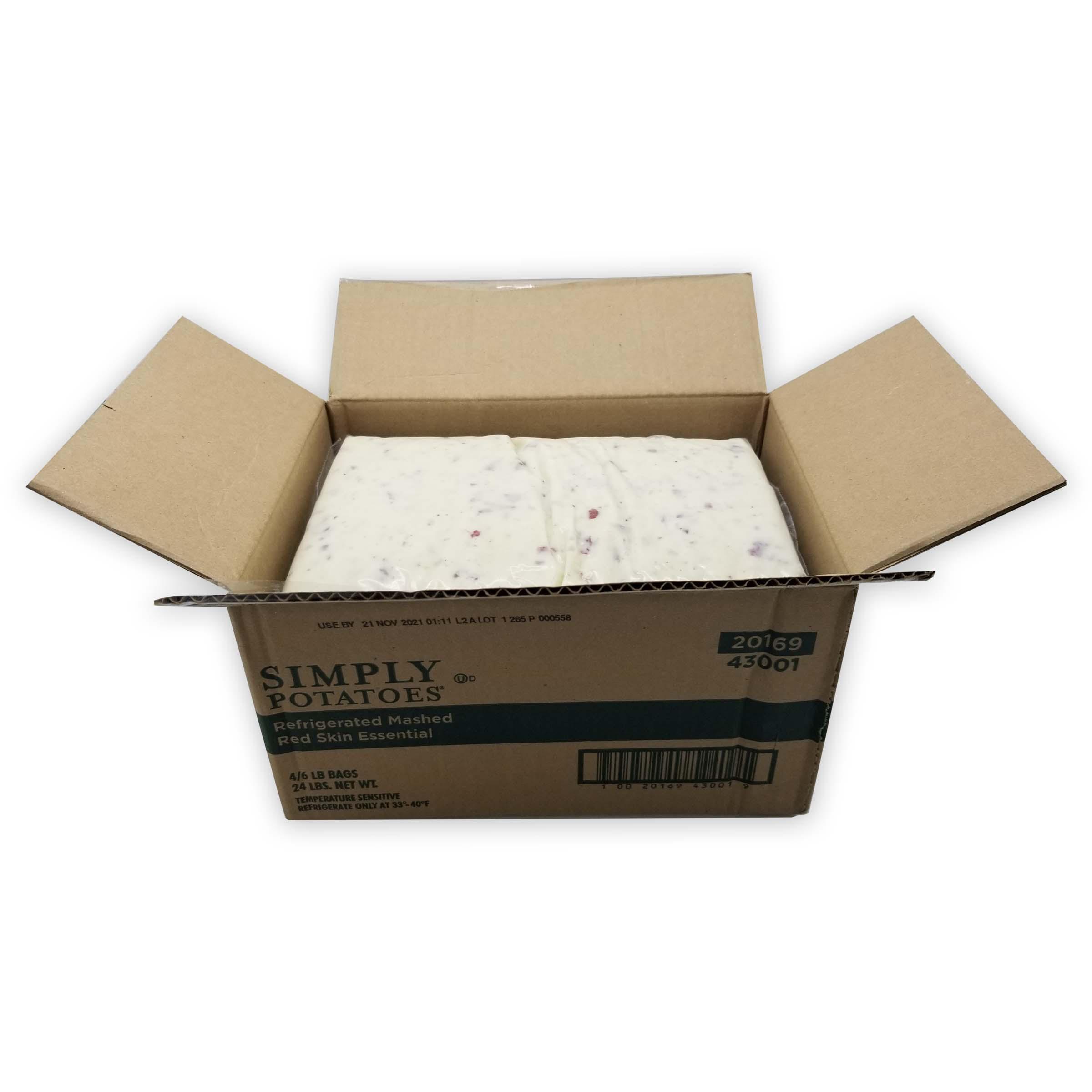 Simply Potatoes® Refrigerated Essential Red Skin Mashed Potatoes made with Red Skin Potatoes, 4/6 lb bags