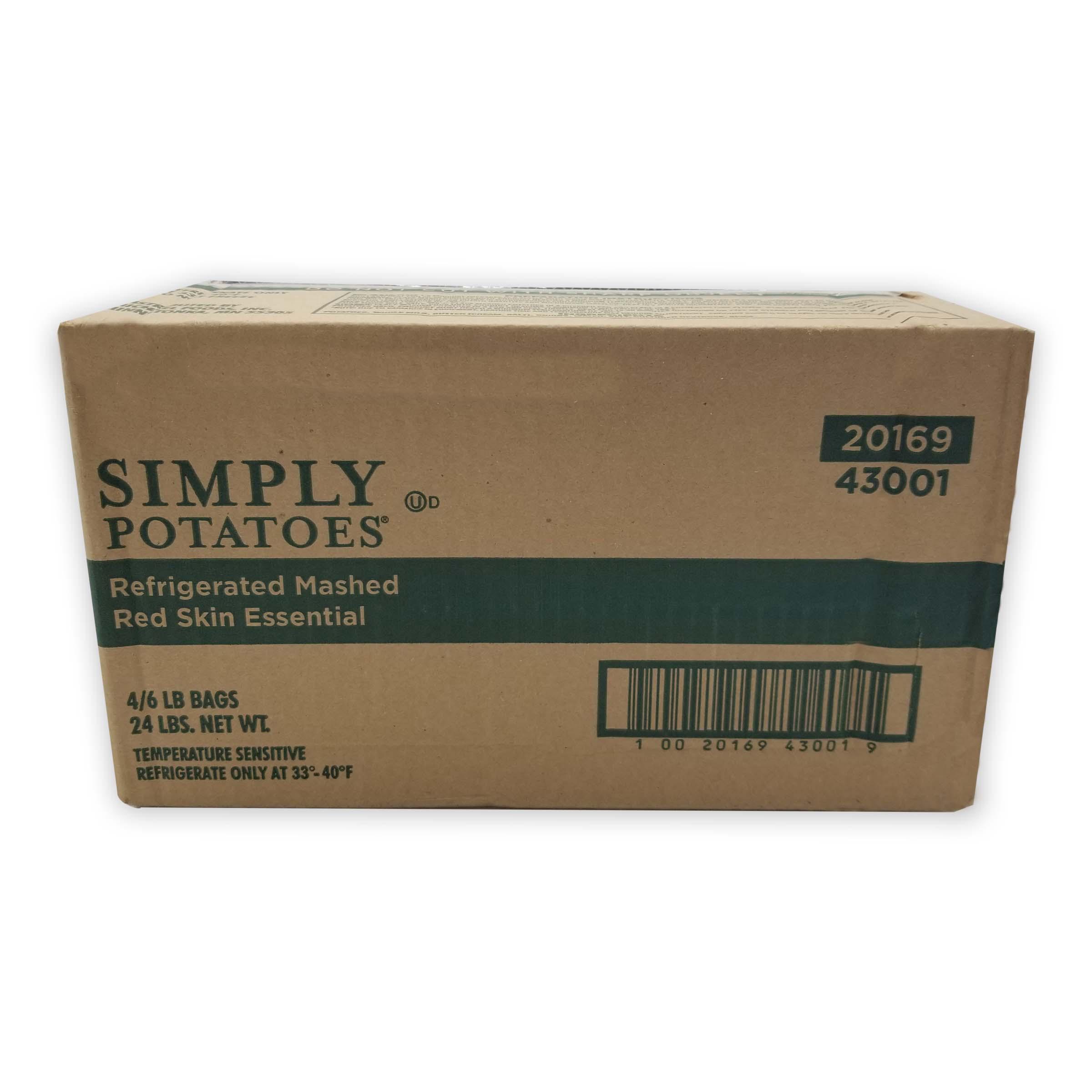Simply Potatoes® Refrigerated Essential Red Skin Mashed Potatoes made with Red Skin Potatoes, 4/6 lb bags