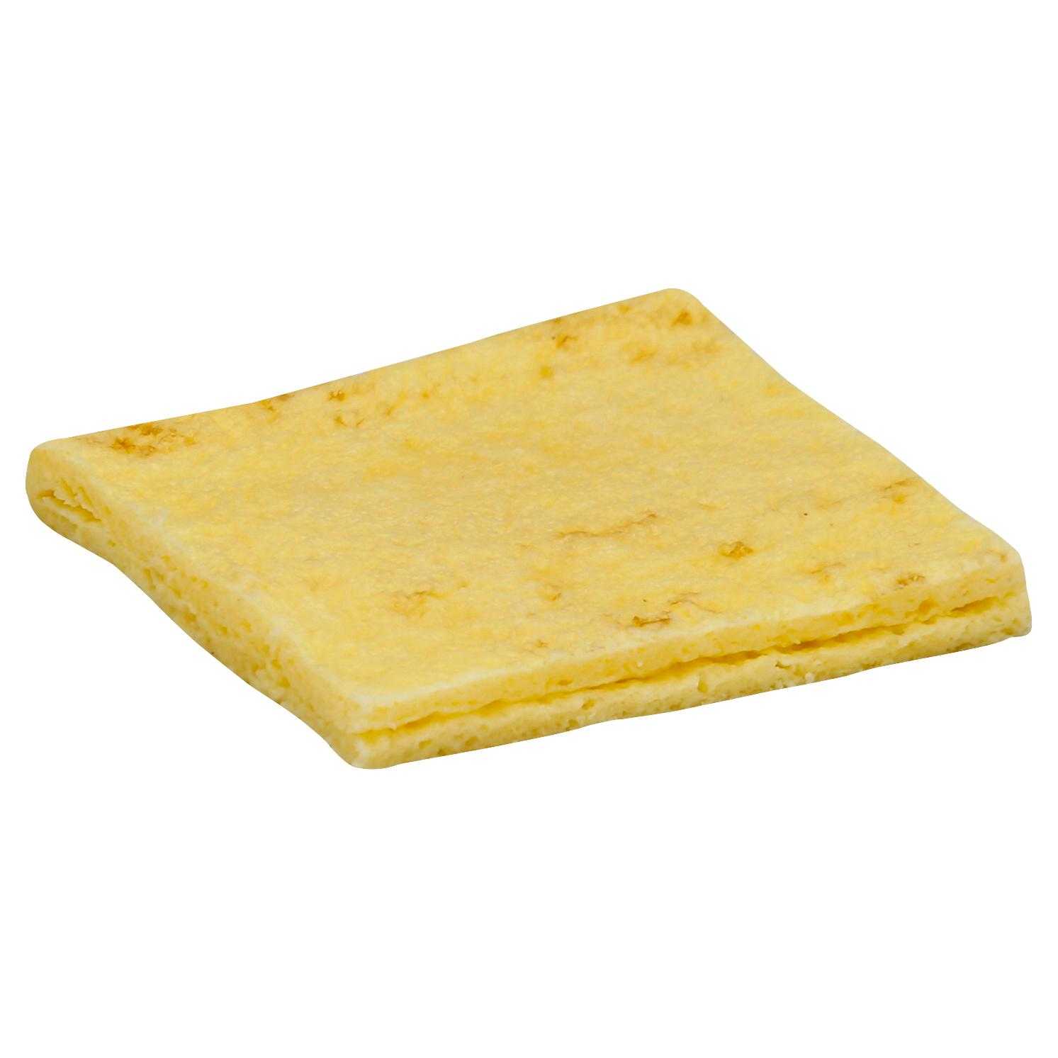 Papetti’s® Fully Cooked 3” Square Scrambled Egg Patties with Medium Browning and Butter Flavor & Pepper, 120/1.5 oz