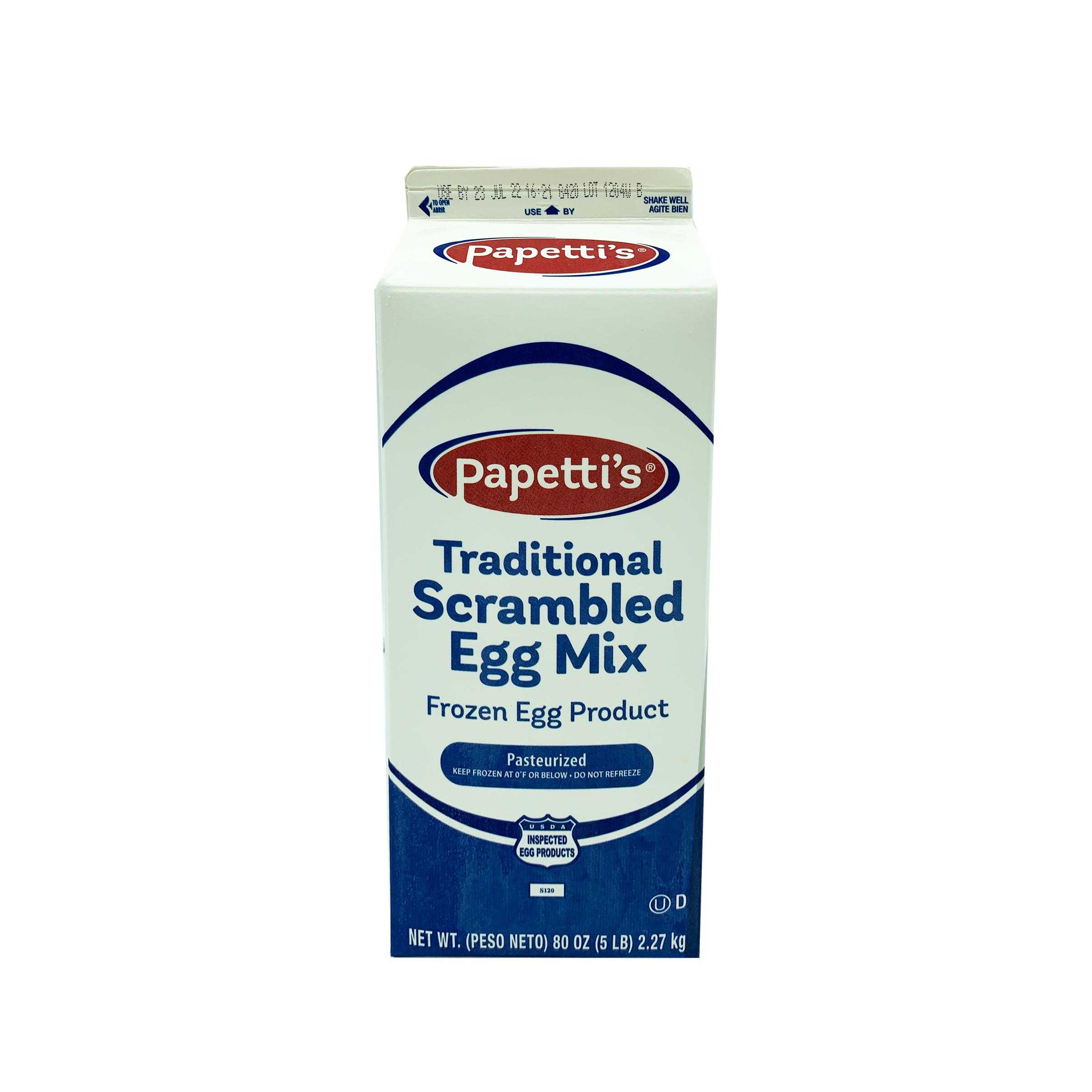 Papetti’s® Frozen Liquid Traditional Scrambled Egg Mix, 6/5 Lb Cartons