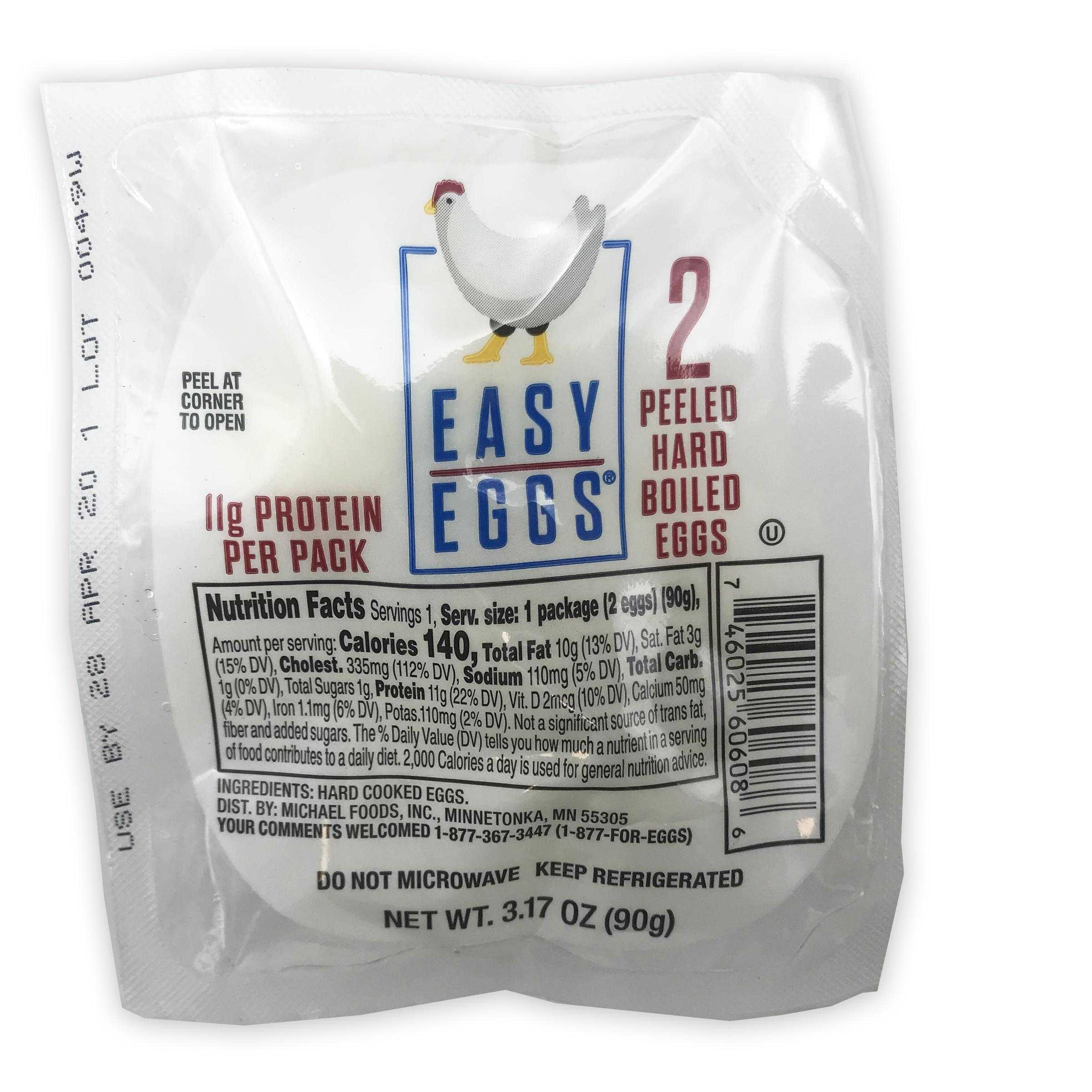 Easy Egg® Refrigerated Peeled Hard Cooked Eggs, 16/2 Packed Individual Servings