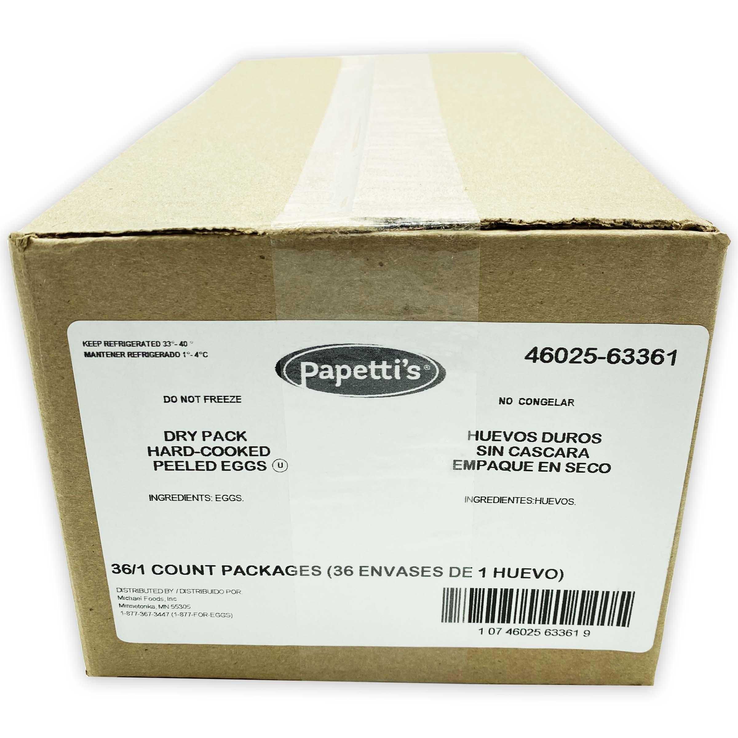 Papetti’s® Peeled Hard Cooked Eggs, 36/1 Count Dry Pack
