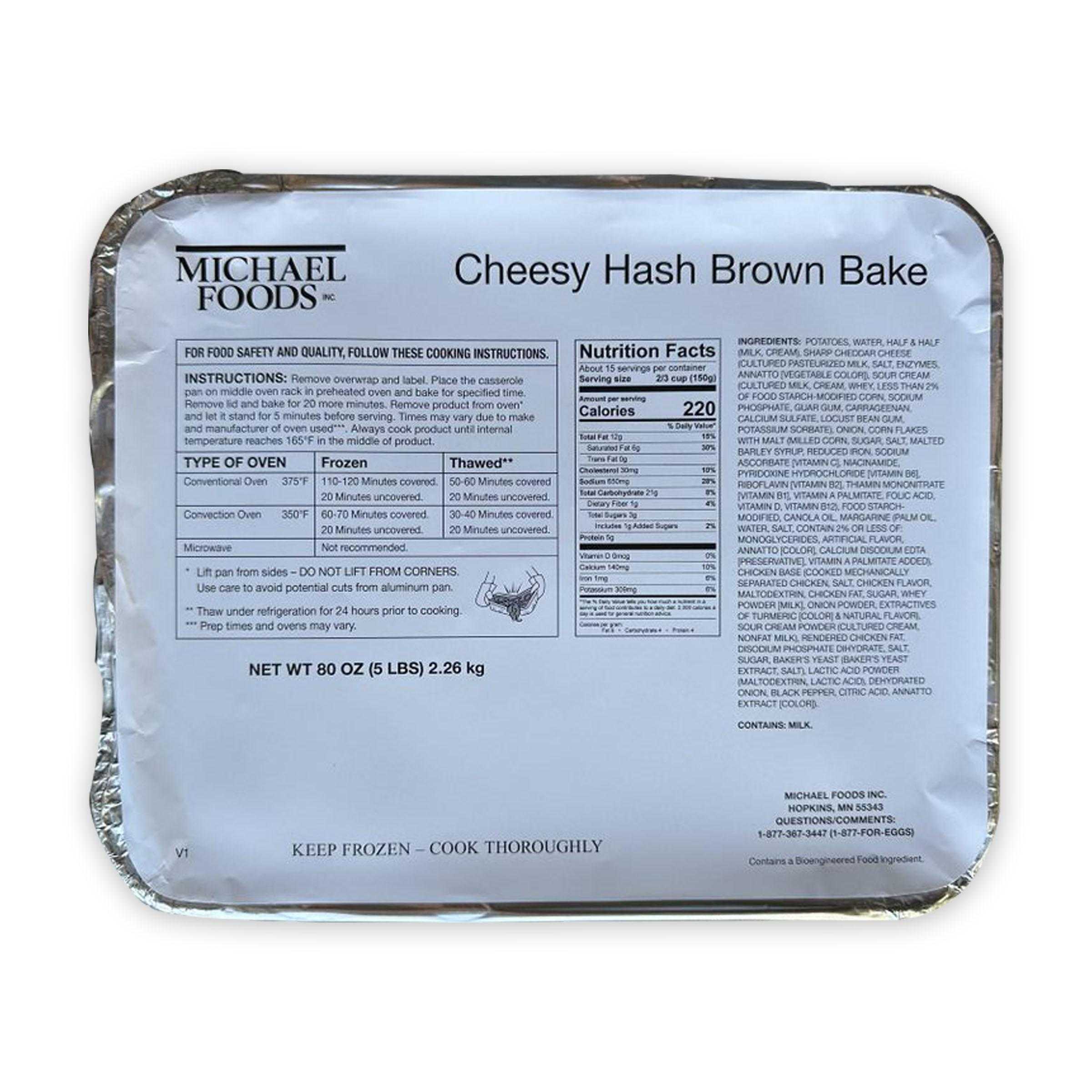Michael Foods Frozen Cheesy Hash Brown Bake, 4/5 LB