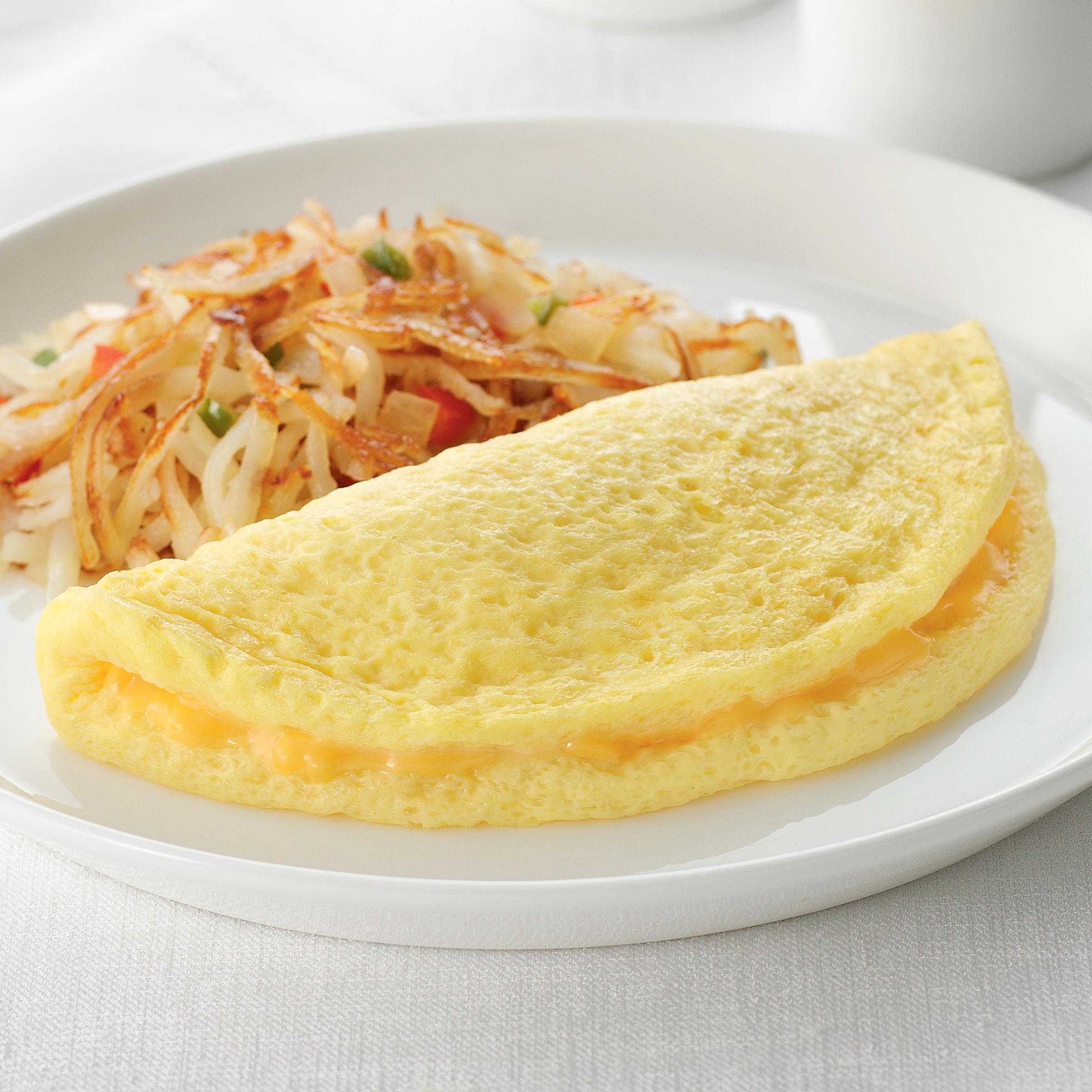 Papetti’s® Fully-Cooked 6″ x 3″ Singlefold Omelet Filled with Cheddar Cheese with Medium Browning, 72/3.5 Oz