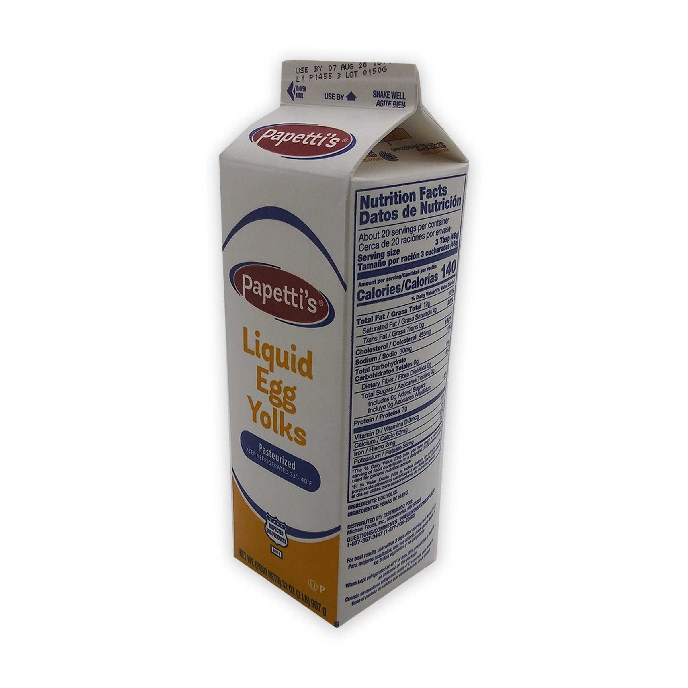 Papetti’s® Refrigerated Liquid Egg Yolks, 15/2 Lb Cartons