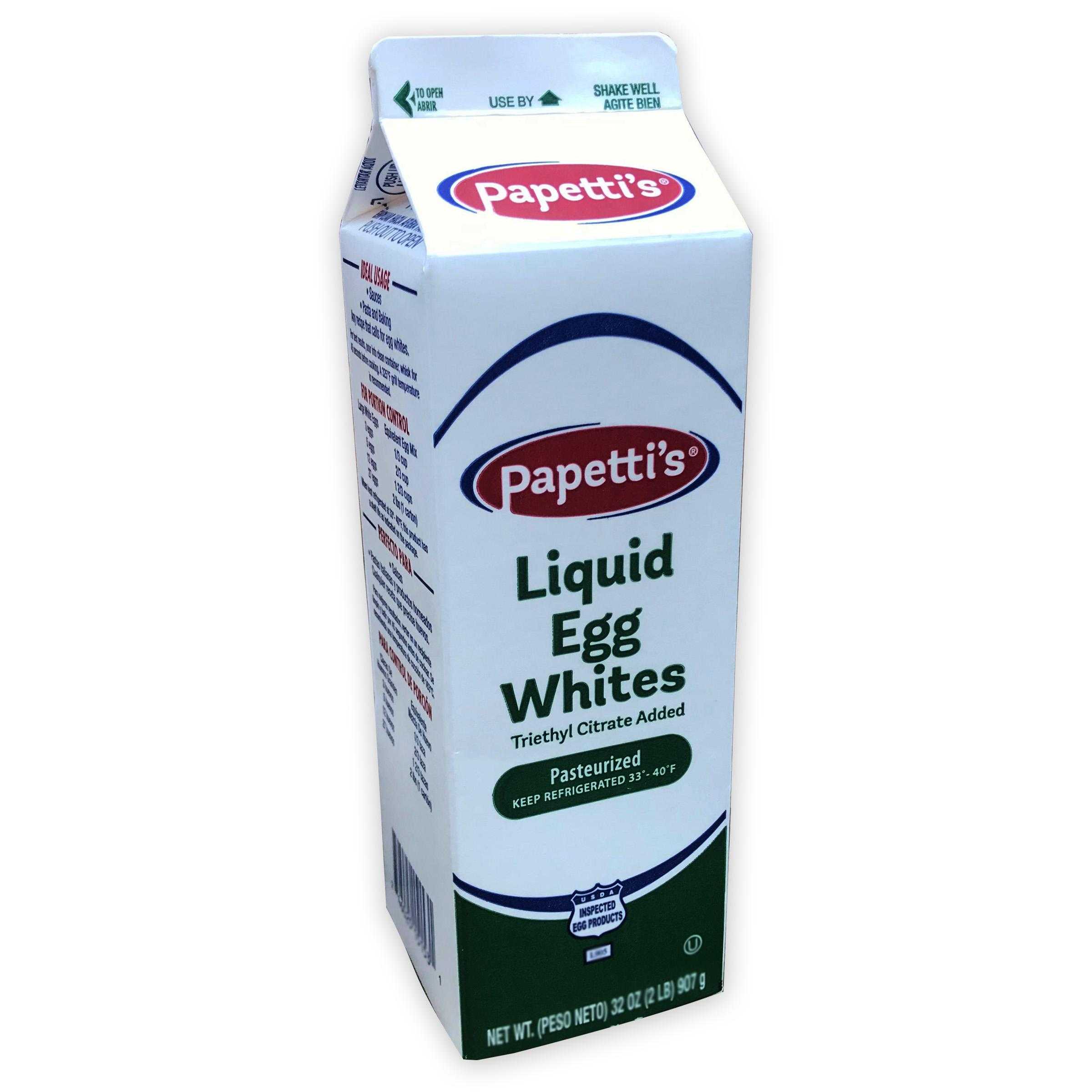 Papetti’s® Refrigerated Liquid Egg Whites with Triethyl Citrate, 15/2 Lb Cartons